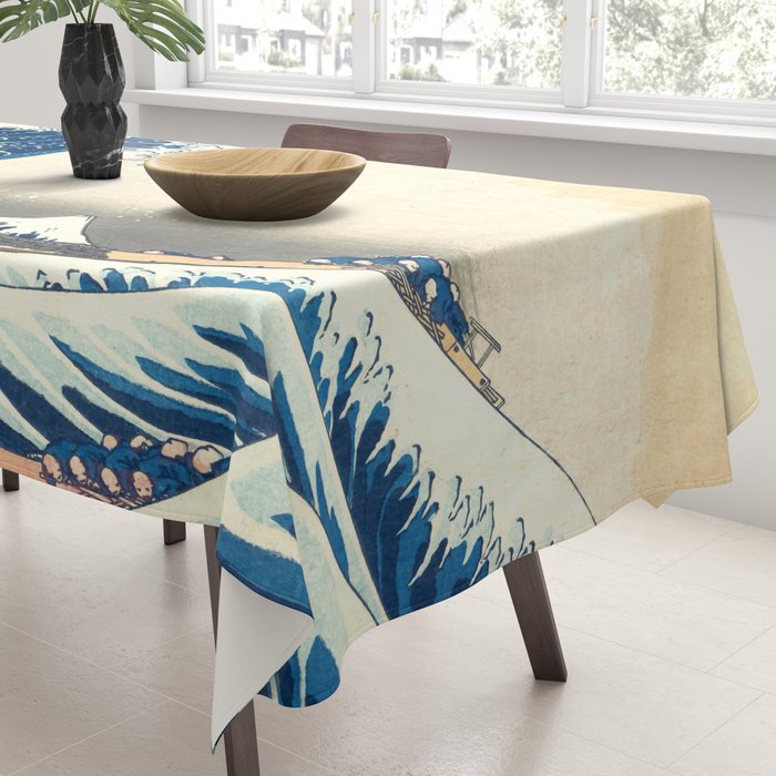 Katsushika Hokusai "The Great Wave off Kanagawa" Tablecloth Gallery Image 3