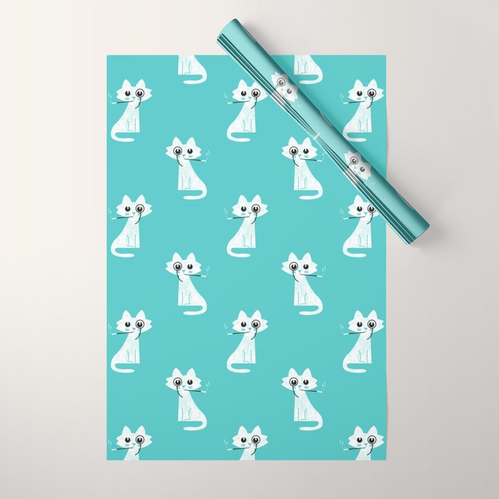 Mark - fancy cat Wrapping Paper Gallery Image 1