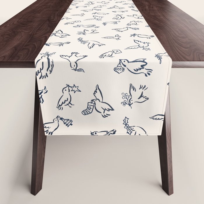 Christmas Messengers Ivory Table Runner Gallery Image 1