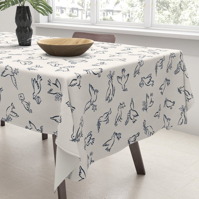 Christmas Messengers Ivory Tablecloth Gallery Image 3