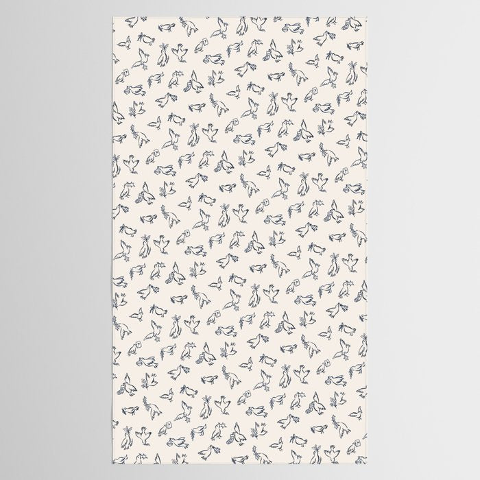 Christmas Messengers Ivory Tablecloth Gallery Image 2