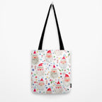 Holiday 2025 Santa claus Happy cute portrait Multicolored Christmas Tote Bag Gallery Image 2