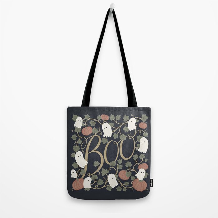 Boo! (Ghosts in the Pumpkin Patch) Tote Bag Gallery Image 2
