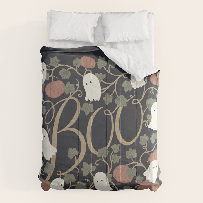 Boo! (Ghosts in the Pumpkin Patch) Comforter Gallery Image 6