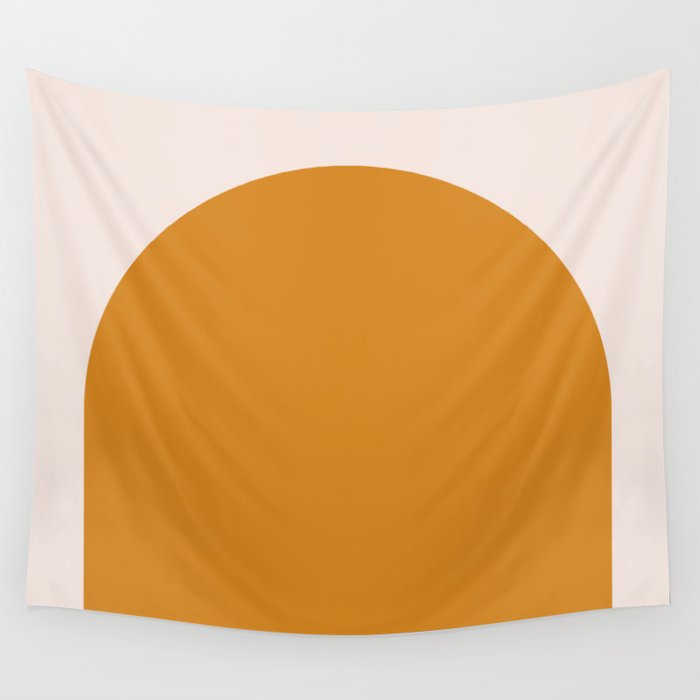 Arch (Yellow & Pale Pink) Wall Tapestry Gallery Image 4