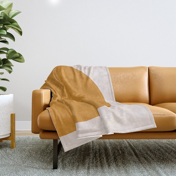 Arch (Yellow & Pale Pink) Throw Blanket Gallery Image 1