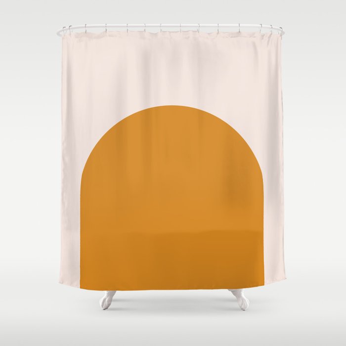 Arch (Yellow & Pale Pink) Shower Curtain Gallery Image 1