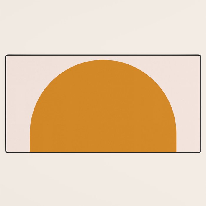 Arch (Yellow & Pale Pink) Desk Mat Gallery Image 3