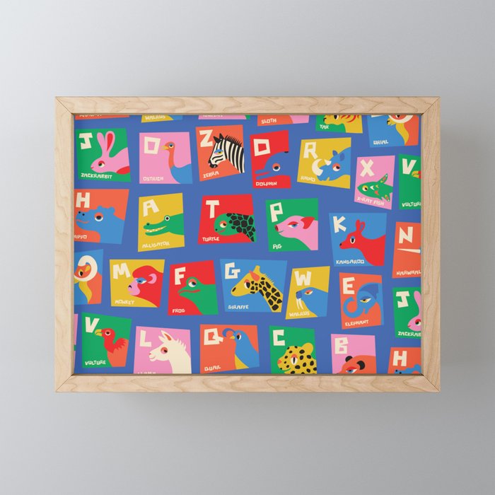 Animal Alphabet Mini Art Print Gallery Image 1