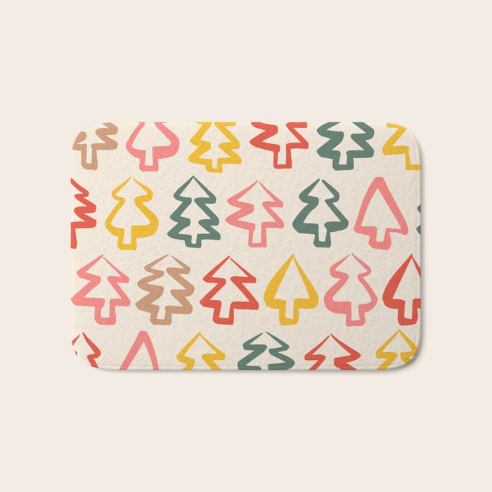 Christmas Trees Bath Mat Gallery Image 1