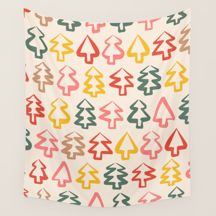 Christmas Trees Wall Tapestry Gallery Image 1