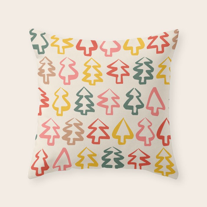 Christmas Trees Throw Pillow Gallery Image 1