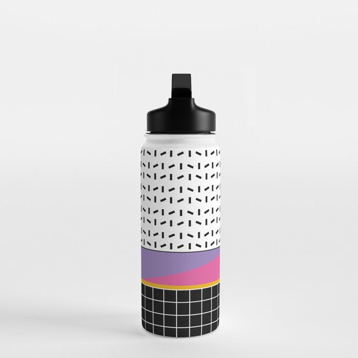 Memphis Pattern 34 / 80s - 90s Retro Water Bottle Gallery Image 3