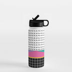 Memphis Pattern 34 / 80s - 90s Retro Water Bottle Gallery Image 1