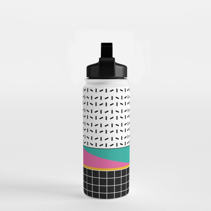Memphis Pattern 34 / 80s - 90s Retro Water Bottle Gallery Image 2