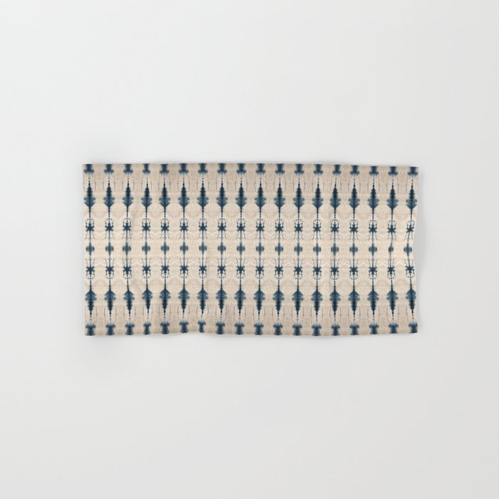 Indigo and Cream Shibori Bath Towel Gallery Image 1