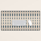 Indigo and Cream Shibori Desk Mat Gallery Image 1