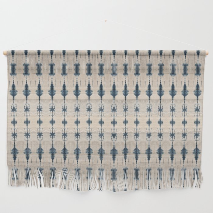 Indigo and Cream Shibori Wall Hanging Gallery Image 1