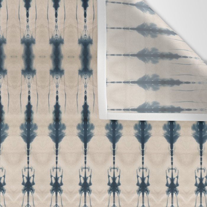 Indigo and Cream Shibori Wall Tapestry Gallery Image 3
