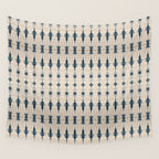 Indigo and Cream Shibori Wall Tapestry Gallery Image 4