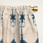 Indigo and Cream Shibori Window Curtain Gallery Image 2
