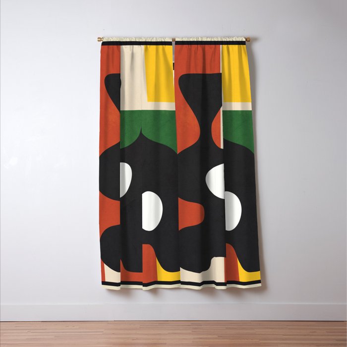 Abstract Art Vase 17 Window Curtain Gallery Image 3