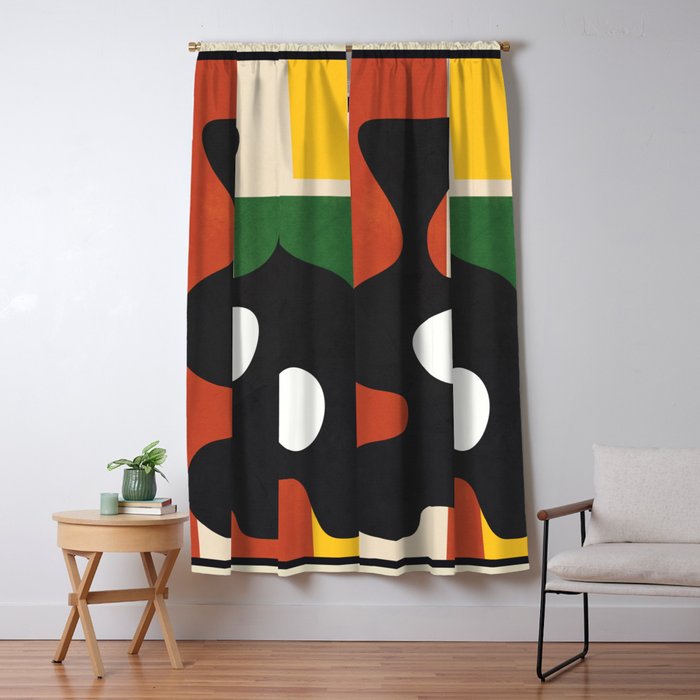 Abstract Art Vase 17 Window Curtain Gallery Image 5