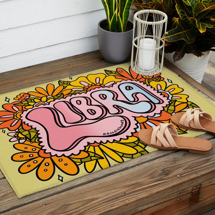 Libra Flowers Outdoor Rug Gallery Image 2