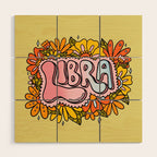 Libra Flowers Wood Wall Art Gallery Image 1