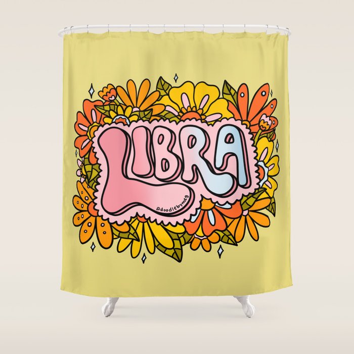 Libra Flowers Shower Curtain Gallery Image 1