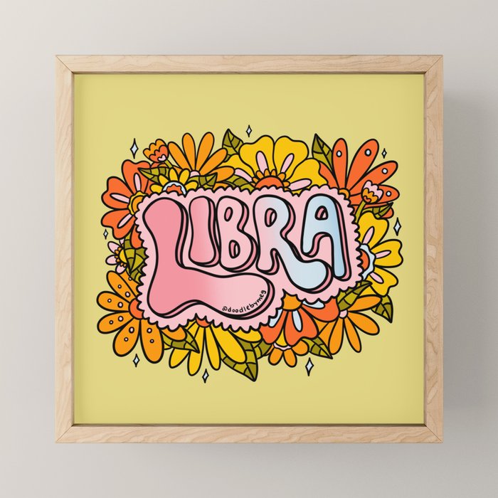 Libra Flowers Mini Art Print Gallery Image 1