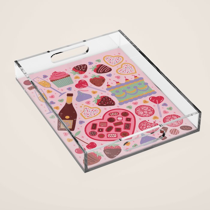 Candy Hearts Acrylic Tray Gallery Image 1