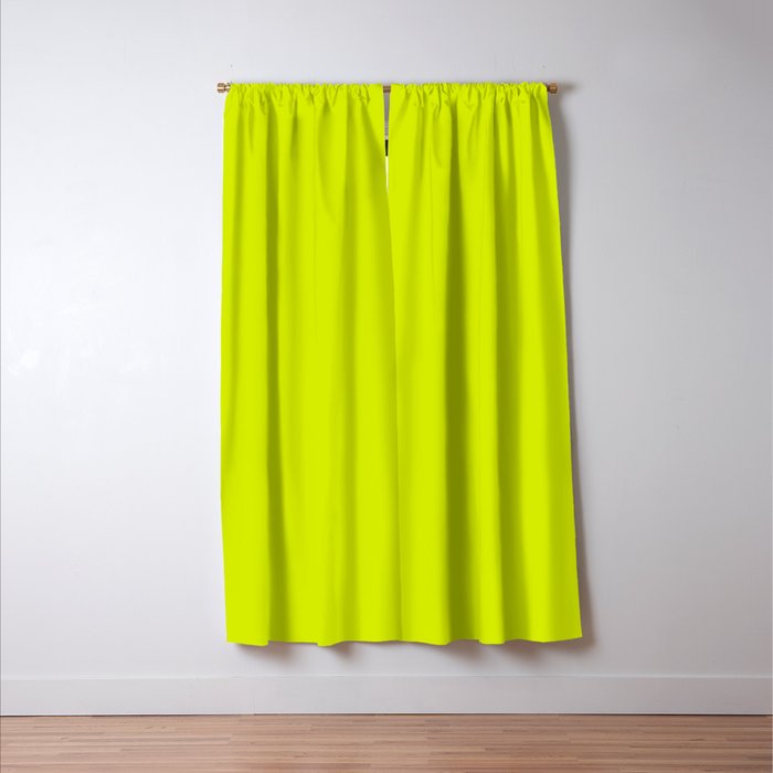 Acid lime neon green  Window Curtain Gallery Image 3
