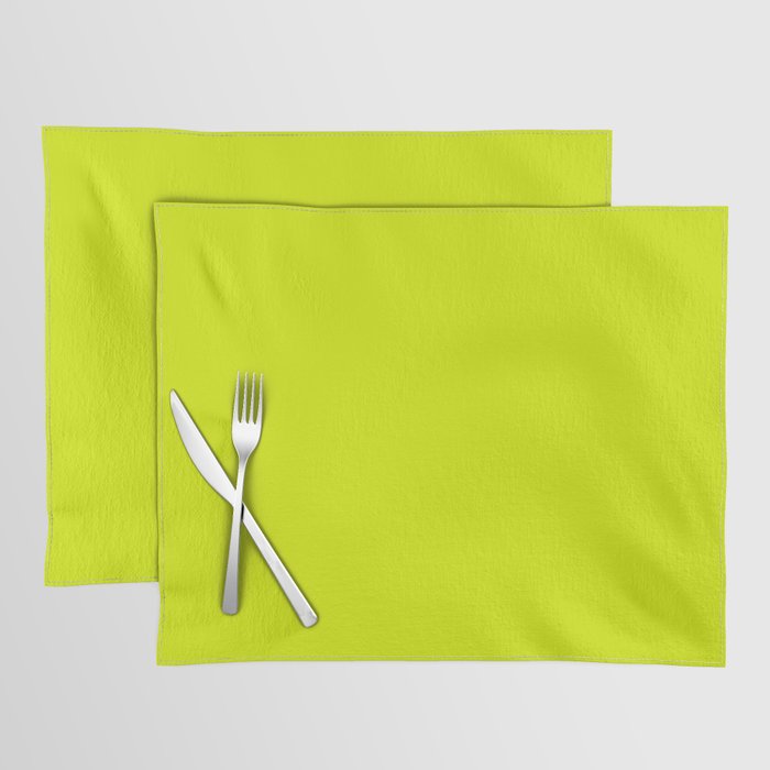 Acid lime neon green  Placemat Gallery Image 1