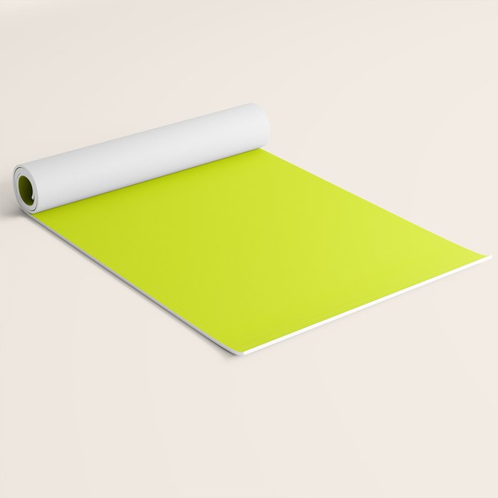 Acid lime neon green  Yoga Mat Gallery Image 2
