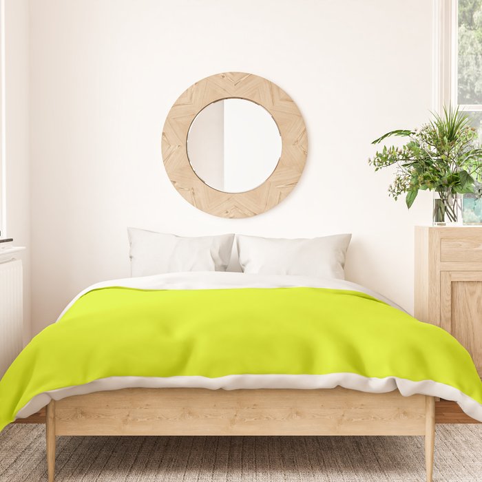 Acid lime neon green  Duvet Cover Gallery Image 3