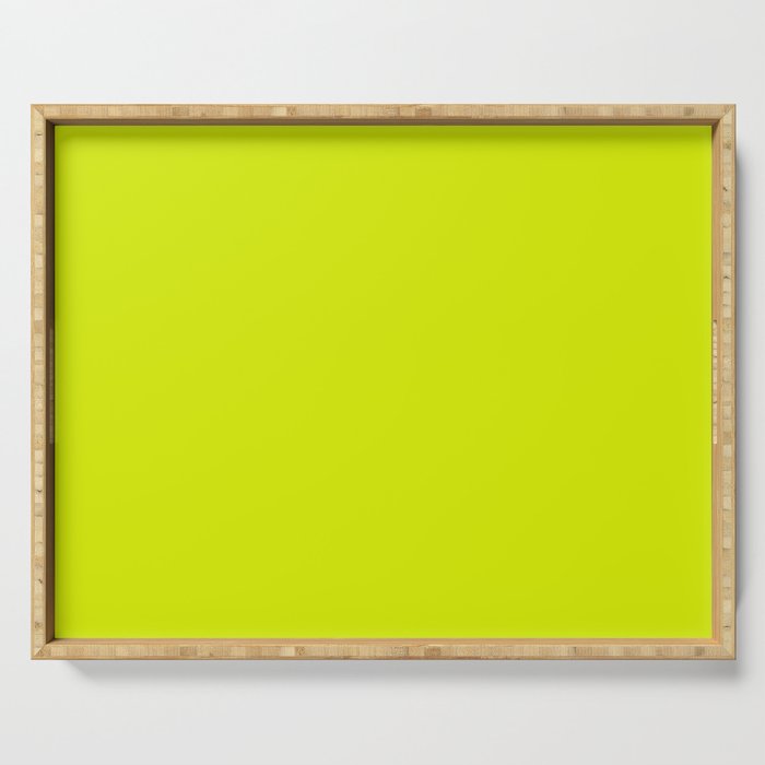 Acid lime neon green  Serving Tray Gallery Image 1