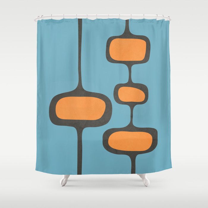 Mid-Century Modern Abstract Art 17 Shower Curtain Gallery Image 1