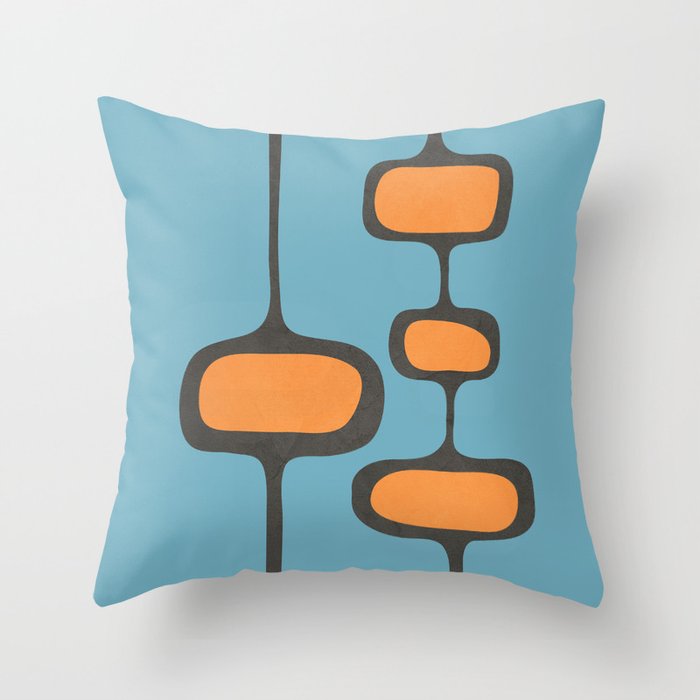 Mid-Century Modern Abstract Art 17 Throw Pillow Gallery Image 1