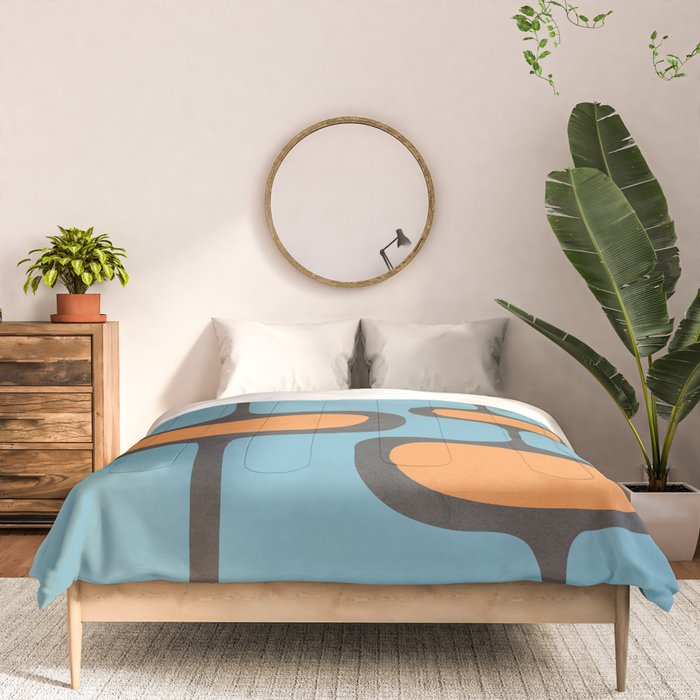 Mid-Century Modern Abstract Art 17 Comforter Gallery Image 3