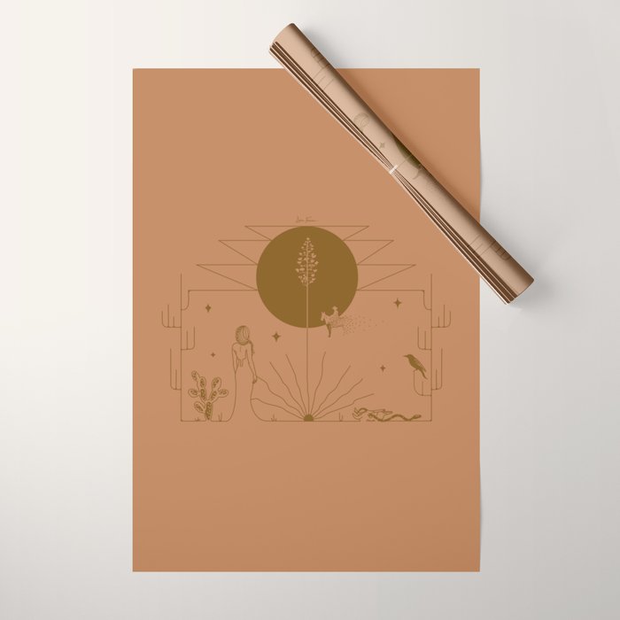 It Was All A Dream - Terracotta Wrapping Paper Gallery Image 1