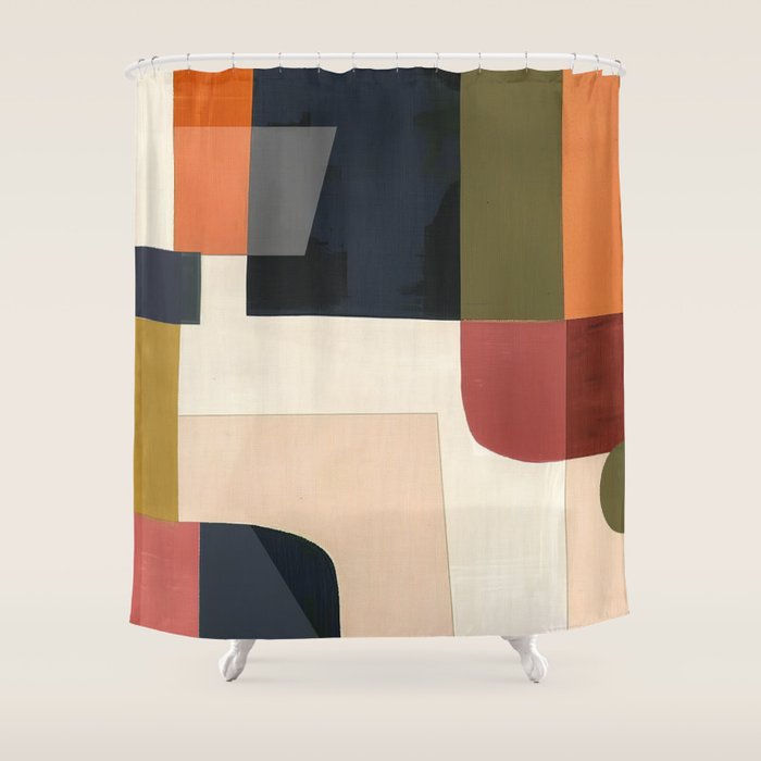 Silent Geometry Shower Curtain Gallery Image 1