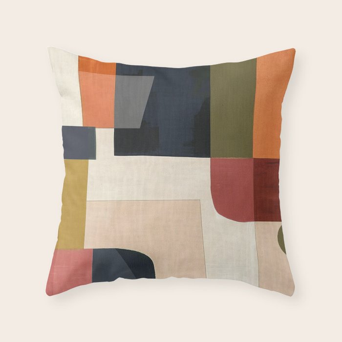 Silent Geometry Throw Pillow Gallery Image 6
