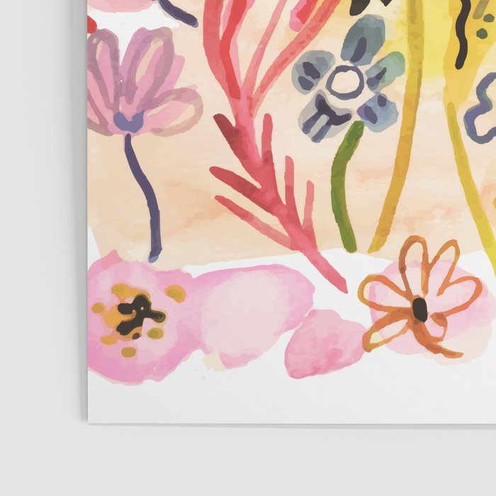 Karen Fields Flower Abstract Illustration Poster Gallery Image 3