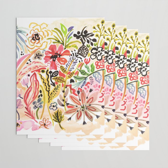 Karen Fields Flower Abstract Illustration Wrapping Paper Gallery Image 3