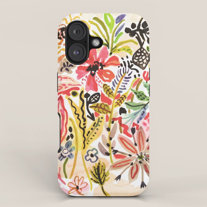Karen Fields Flower Abstract Illustration iPhone Case Gallery Image 1