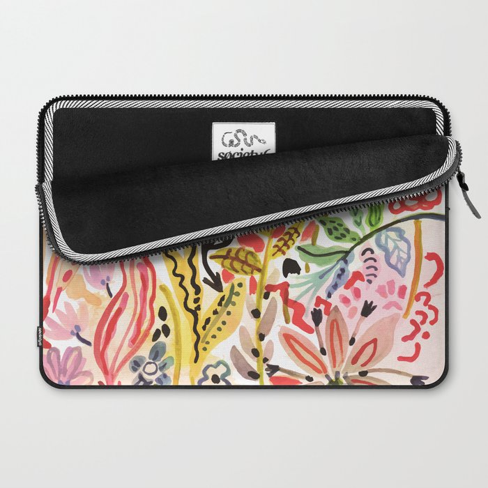 Karen Fields Flower Abstract Illustration Laptop Sleeve Gallery Image 2