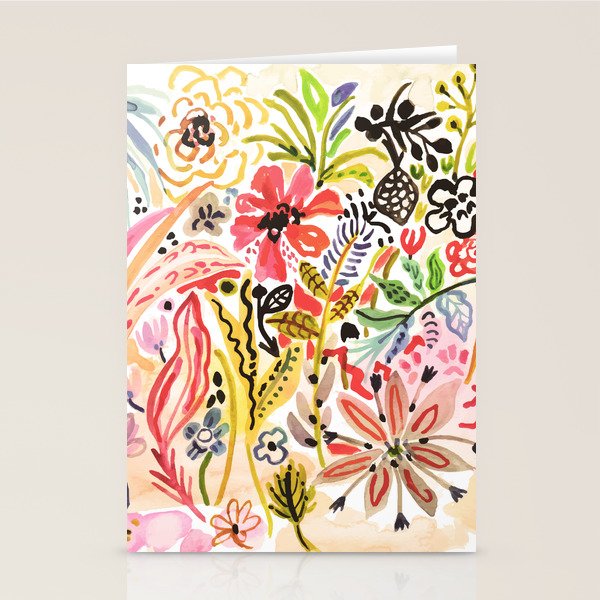 Karen Fields Flower Abstract Illustration Stationery Card Gallery Image 2