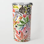 Karen Fields Flower Abstract Illustration Travel Mug Gallery Image 2