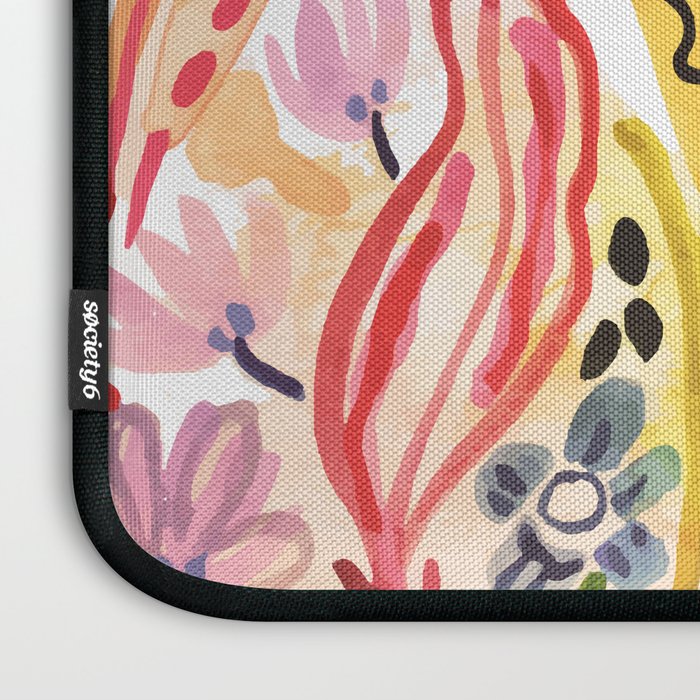 Karen Fields Flower Abstract Illustration Laptop Sleeve Gallery Image 3